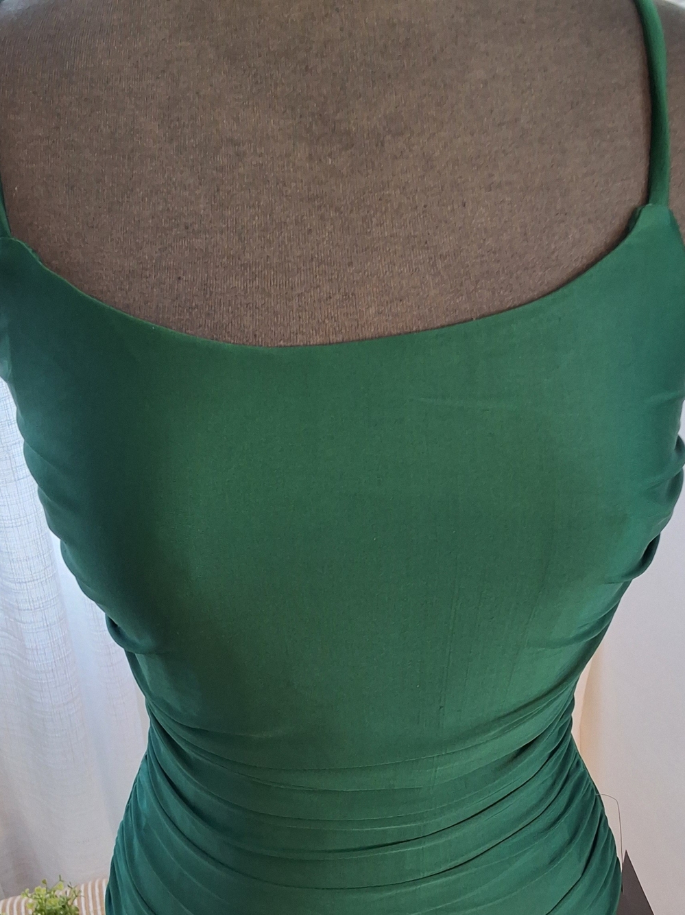 Lulu's Emerald Ruched Bodycon Mini Dress - Picture 5 of 12